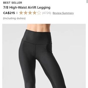High-Waist Airlift Legging in Black